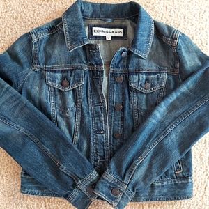 EXPRESS Denim Womens Cropped Jean Jacket Small